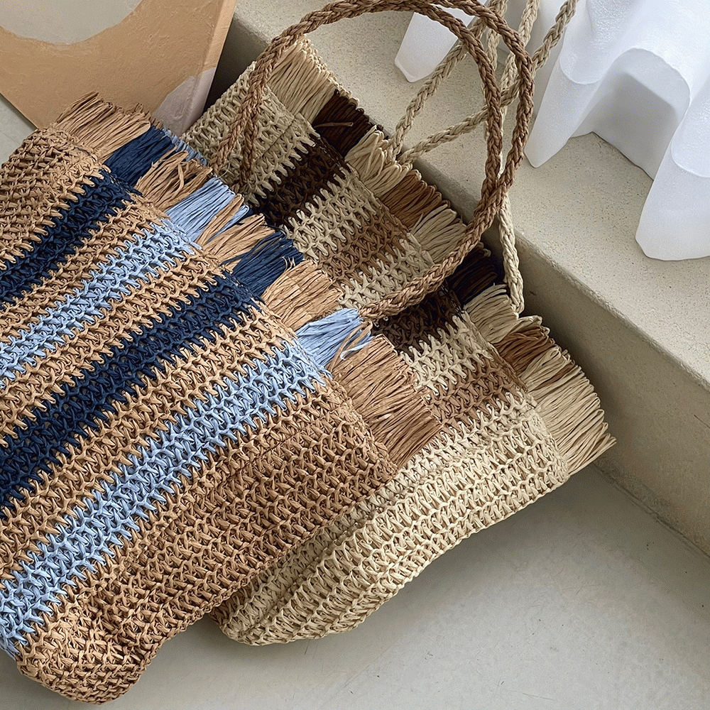 썸머 집시 라탄 숄더 가방 (2color)