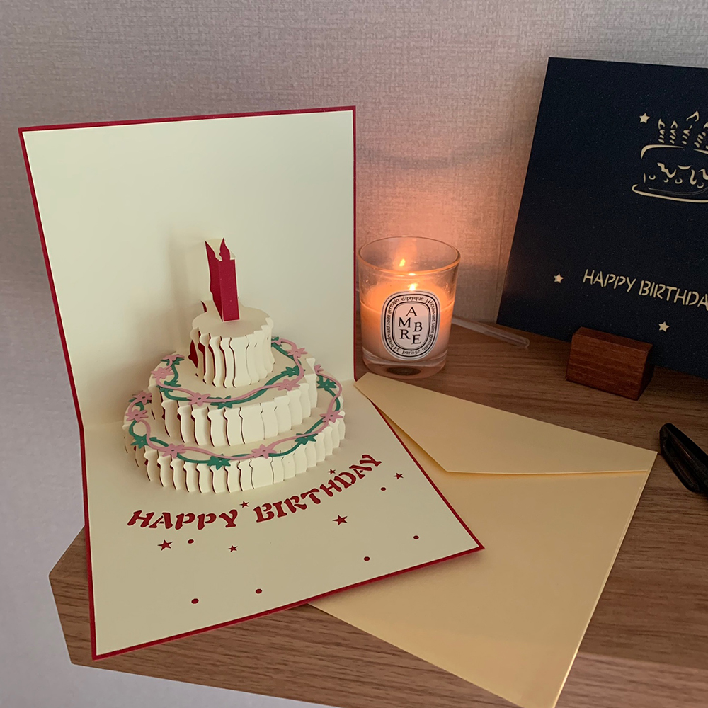 생일축하 입체카드 3D 케이크 축하카드